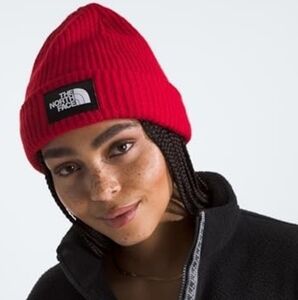The North Face Logo Box Hat Red Unisex